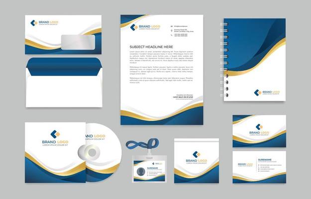 set of stationery template kit free vector set of stationery template kit free vector
